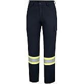 Oberon FR Arc Rated Hi Vis Safety Cargo Pants for Men - Flame Resistant & Reflective - 10 Cal - Pockets - Navy