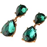 Classic Crystal Teardrop Wedding Bridal Dangle Drop Earrings for Women