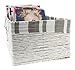 Juvale 4 Piece Wicker Basket Set Nesting Baskets - Lined Wicker Storage Containers for Home Organization