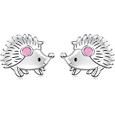 Hedgehog Jewelry Set Hedgehog Earrings Necklace Bracelet for Women Teen Girls 925 Sterling Silver Hypoallergenic Hedgehog Gifts for Hedgehog Fans