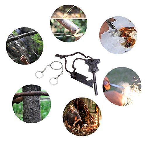 losun Emergency Survival Kit 13 in 1, Outdoor First Aid Kit, SOS Survival Tools for Wilderness Adventures, Trip, Cars, Camping Climbing, Hiking, Biking, Hunting, Disaster Preparedness