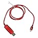 Pilot Electronics EL-1402R Electroluminescent V2 Charge/Sync iPhone 5 Cable, Red