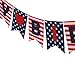 Stars and Stripes Happy Birthday Banner, National Flag Style Banner for 4th of July Decorations Patriotic Decorations Birthday Party,Party Decorations