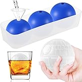 Silicone Death Star Mold Ice Cube Mold Tray for Party, Round Chocolate Molds, Makes 2.5 Inch Large Death Star Ice Balls Mold 