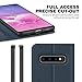 Galaxy S10+ Plus Case, SHIELDON Genuine Leather Galaxy Wallet Case Folio Cover Kickstand with Credit Card Slots Full Protection Magnetic Case Compatible with Galaxy S10 Plus (6.4 Inch) - Dark Blue