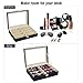 Moldiy Sunglasses Display Box, Black Sunglass Organizer Storage, Eyeglass Display Case with 8 Slots