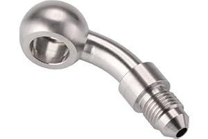 Podavelle 3AN Male to 10mm 3/8" Banjo 45 Degree Stainless Steel Brake Hose Fitting Adapter