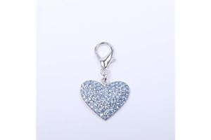BBDDKEG Dog and cat shiny heart shape full rhinestone charm pendant