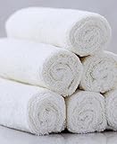 Little Things 100% Bamboo Washcloths, SOFT Reusable Cloth Baby Wipes, Best For Diaper Rash, Sensitive Skin - Makeup Remover, Natural, No Dyes, Perfect Baby Registry / Shower Gift - 6 pk, 10", White