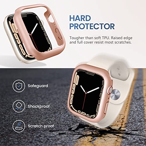 [4Packs] Tensea for Apple Watch Bumper Case 45mm Series 8 7 Accessories