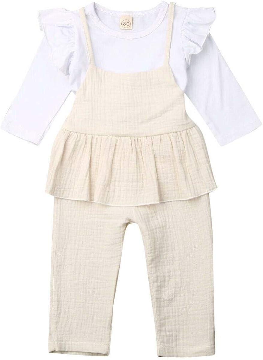 2Pcs Kids Toddler Baby Girls Long Sleeve TShirt+Pants