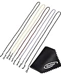 Mudder 5 Piece Eyeglass Chain PU Leather Glass Strap with 2 Piece Cleaning Cloth