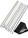 Mudder 5 Piece Eyeglass Chain PU Leather Glass Strap with 2 Piece Cleaning Cloth