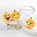 MLWYQOJ KUUQA 25 Pack Emoji-Pop Plush Pillow Keychain Emoji Party Supplies Christmas for Kids Christmas Tree Hanging Decoration Easter Egg Filler