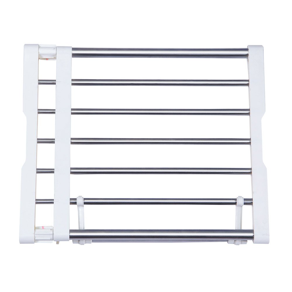 BAOYOUNI Extendable Closet Shelf Rod Clothes Hanger Organizer Heavy Duty Metal Storage Rack DIY Separator Divider (40-60cm)