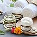 2 Oz Small Glass Jars with Air-tight Lids - 24 Pack Empty Little Clear Glass Refillable Cosmetic Containers with Labels - BPA Free