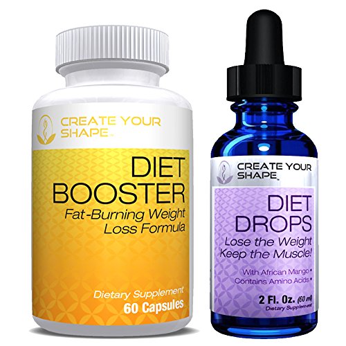 Create Your Shape Diet Drops Best Seller + Diet Booster - Rapid Weight Loss Supplement - With African Mango – Amino Acids – Fat Burner – Appetite Suppressant – 100% All Natural – Made USA Create Your Shape Diet Drops Best Seller + Diet Booster - Rapid Weight Loss Supplement - With African Mango – Amino Acids – Fat Burner – Appetite Suppressant – 100% All Natural – Made USA