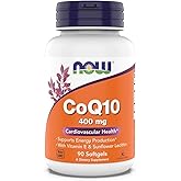 NOW Foods Supplements, CoQ10 400 mg, Pharmaceutical Grade, All-Trans Form Produced by Fermentation, 90 Softgels