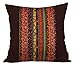 BLUETTEK Simple Decorative Throw Pillow Covers Set of 4 18 x 18 Inches, Triangle, Rings, Squares Design, Soft Velvet Accent Cushion Cases 45cm x 45cm (Coffee)