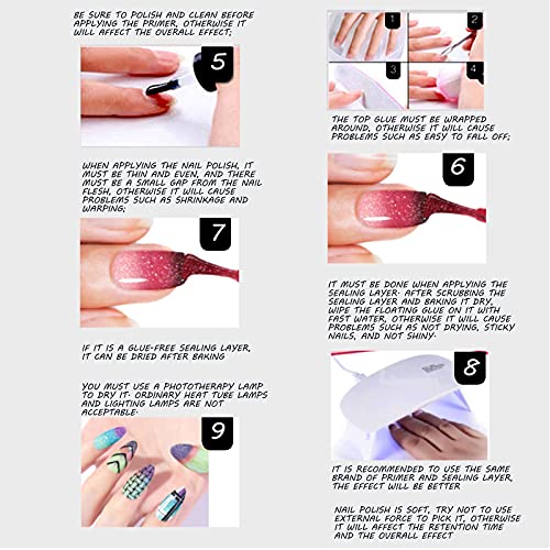 KNLEAGL Gel Nail Polish temperature change color gel 8pc color collection with UV Light 6W Nail Dryer Lamp, Gel Nail Polish Kit with Base and Gel Top Coat, Portable Gel Nail Starter Kit Professional