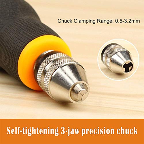 image for YYGJ Hand Drill Bits Set,Manual Tool Precision Pin Vises with 10pcs Tw