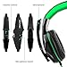 DLAND Gaming Headset, 3.5mm Wired Bass Stereo Noise Isolation Gaming Headphones with Mic for Laptop Computer, Cellphone, PS4 and so on- Volume Control (Black and Green)thumb 3