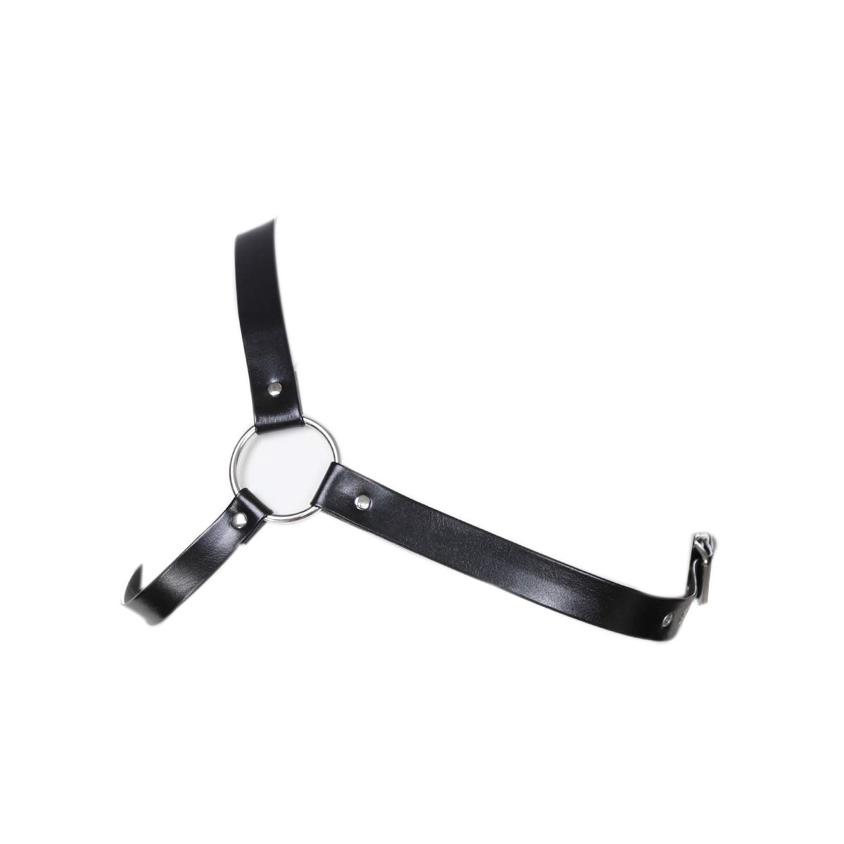 HOT DREAM Men's Leather Body Chest Harness Belt Punk Cage Belt Buckle Ring Adjustable (Black 235)