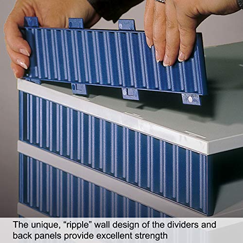 Ultimate Office TierDrop Literature Organizer/Forms Mailroom Classroom Sorter, 10-Compartments with Optional Add-On Tiers for Easy Expansion, Gray w/Blue - Thumbnail 4