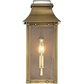 Acclaim Lighting 8413AB | Vintage Solid Brass One Light Dimmable Wall Mounted Outdoor Wet Rated Lantern with Clear Glass | Ha