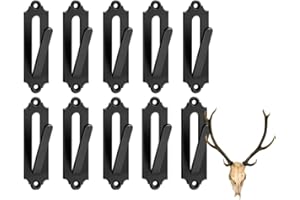 Loopunk 10 Pack European Style Deer Head Bracket, Mount Skull Hanger, Wall Mount for Antelope with Simple Easy Installation K