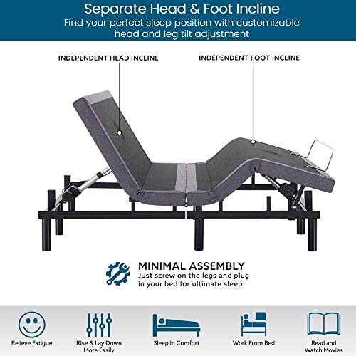 Naomi Home Pain Relieving IdealBase Adjustable Bed Frame Full