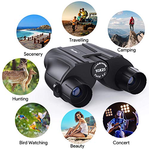 Pankoo 10x25 Compact Binoculars for Adults Kids,Light Weight Small Pocket High Power Binocular for Bird Watching Travel Hiking Wildlife Hunting Concerts,Compact-Binoculars-for-Bird-Watching - Thumbnail 4