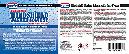 Niteo Cyclo Concentrated Windshield Washer Solvent with Antifreeze, 16 fl oz