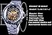 Winner Golden Movement Skeleton Stainless Steel Men Automatic Sport Wrist Watch