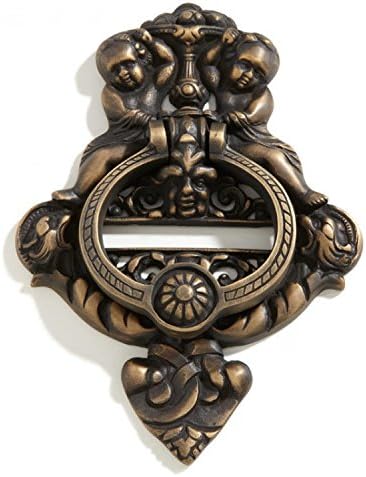 Casa Hardware Solid Brass Cherubs Door Knocker - Antique Brass