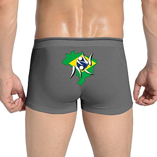 Men's Brazil Map Boxer Brief Ash