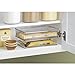 mDesign Stackable Kitchen Pantry Cabinet or Refrigerator Storage Organizers, Attached Hinged Lids - Compact Bins for Pantry, Refrigerator, Freezer - BPA Free, Food Safe - Clear