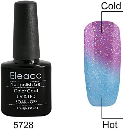 Eleacc Temperature Changing Colour Nail Lacquers Soak Off UV LED Gel Polish Gelpolish 7.3ml (5728)
