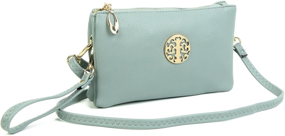 VIVA LONDON Womens Small Clutch Bags with Wristlet and Long Adjustable Strap (Black) - Image 4