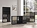 Ameriwood Home Mercer 6 Door Storage Cabinet with Multicolored Door Fronts, Black