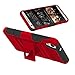 HTC Desire 626s Case, HTC Desire 626 Case, Elegant Choise Heavy Duty Hybrid Dual Layer Armor Holster Case with Kickstand and Belt Swivel Clip for HTC Desire 626 (A Red/Black)