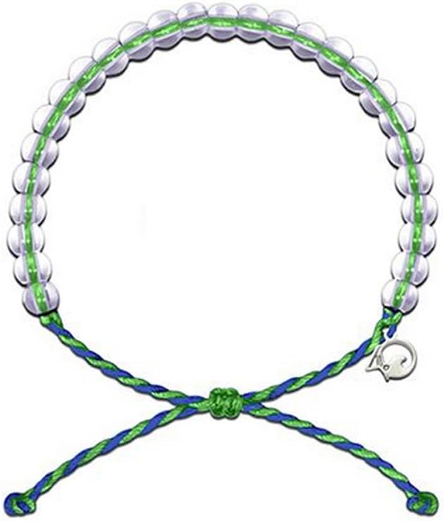 Bracelet with Charm Made from 100% Recycled Material Upcycled Jewelry Limited Edition for Earth Day (Blue and Green)