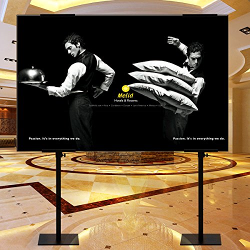HUAZI Poster Display Stand Pedestal Sign Holder with Base for Indoor Outdoor,Double-Sided,Black - Thumbnail 5