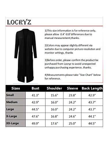 Locryz Long Duster Cardigans for Women Casual Long Sleeve Open Front Sweaters Purple Medium