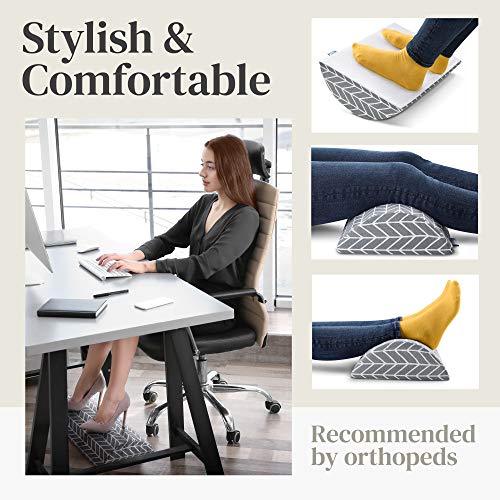 Under Desk Ergonomic Footrest Plus Foam Foot Rest for Circulation and