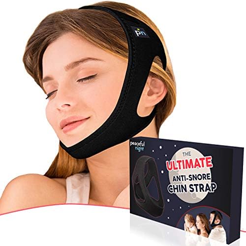 Snoring Chin Strap - Premium Anti Snore Chin Strap - Adjustable Chin Strap for Snoring - Perfect Snoring Solution