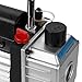 Flexzion HVAC Vacuum Pump Single Stage 3CFM 1/4HP Electric AC Pump Rotary Vane, Air Conditioning Vacuum Pumps for R134 R410a Freon Evacuation Pump Tool Equipment 300ml Capacity