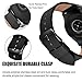 V-MORO for Gear Sport/Galaxy Watch 42mm Bands, 20mm Soft Leather Band Bracelet Strap Replacement for Samsung Gear Sport R600 & Samsung Galaxy Watch 42mm R810 & Garmin VivoActive 3 Men Women Black