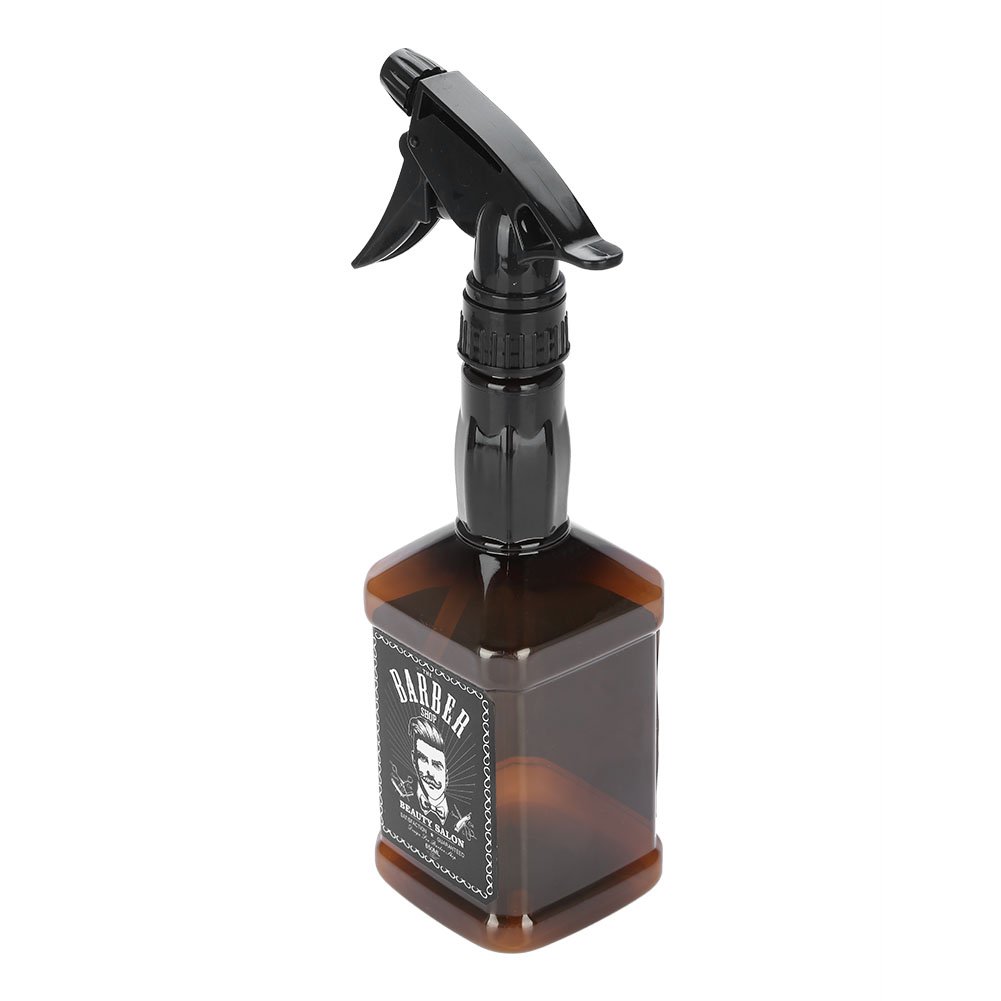 650 ml Fine Empty Mist Bottle, Portable Salon Barber Hair Tool Refillable Water Plastic Bottle, Plastic Trigger Misting Watering Bottle for Garden Watering,Salon Tool Haircut Mist(Brown)