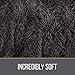 The Connecticut Home Co Throw Blanket Soft Fluffy Room Decor, Cozy Warm Throws for Bed, Couch, Gifts for Women, Bedroom Cute Aesthetic Blankets Shag and Sherpa, 65x50, Gray